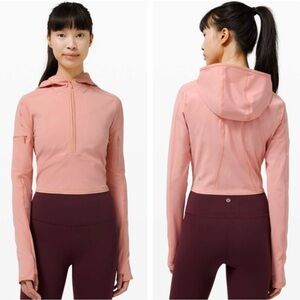 Lululemon *brand new* Break a Trail 1/2 Zip Hoodie in Pink Pastel